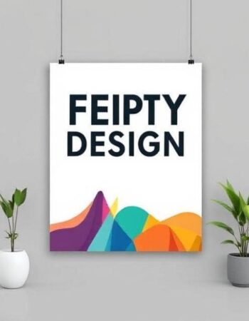 Creative print design with bold branding elements