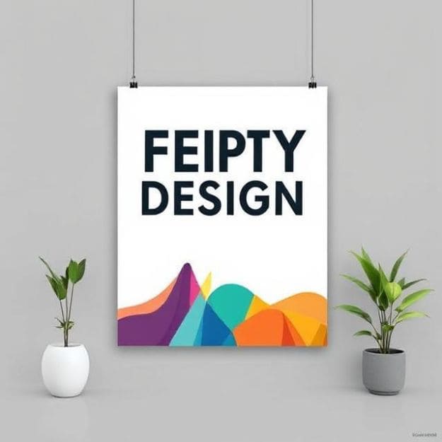 Creative print design with bold branding elements