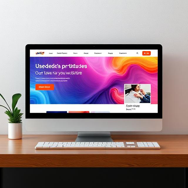 Modern computer screen displaying a responsive business website